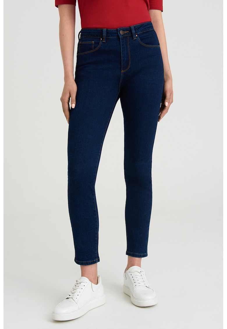 Blugi crop slim fit1 - Albastru ultramarin