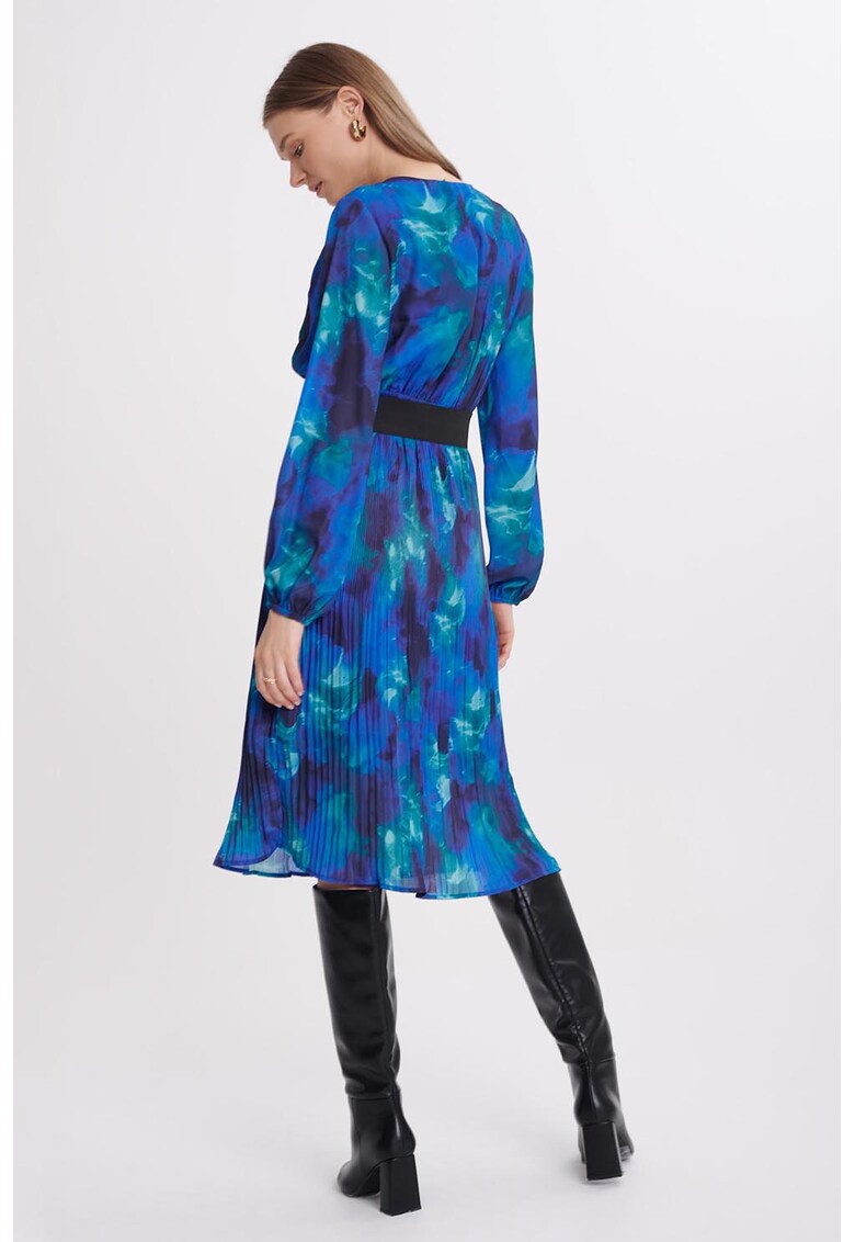 Rochie midi cu model tie-dye