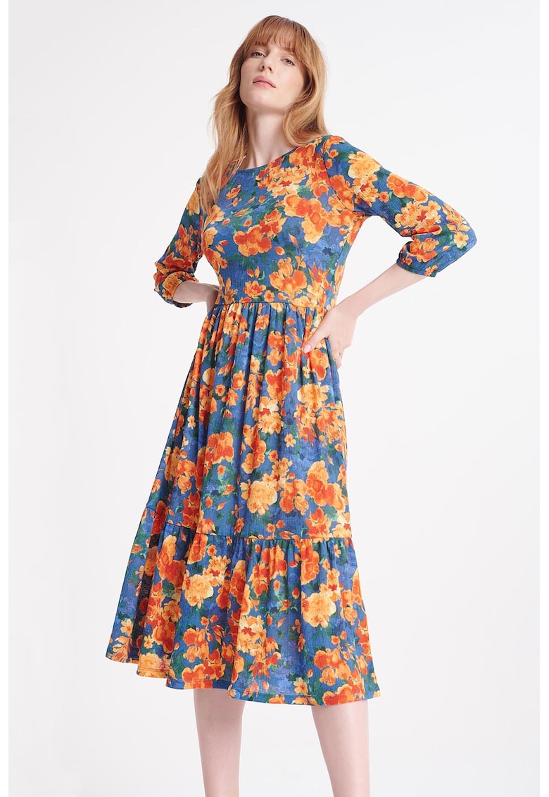 Rochie midi cu model floral