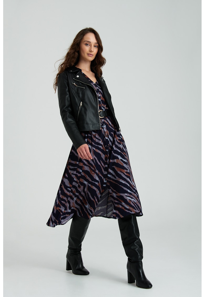 Rochie midi cu animal print