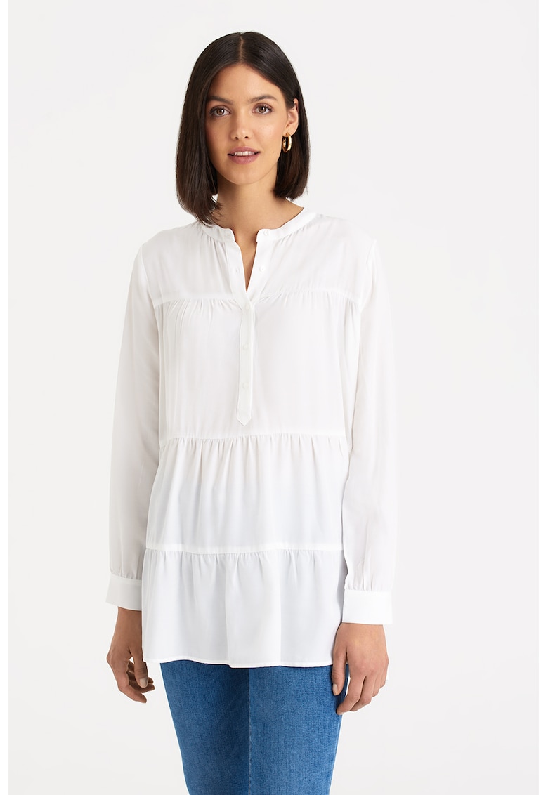 Bluza stratificata cu fenta cu nasturi