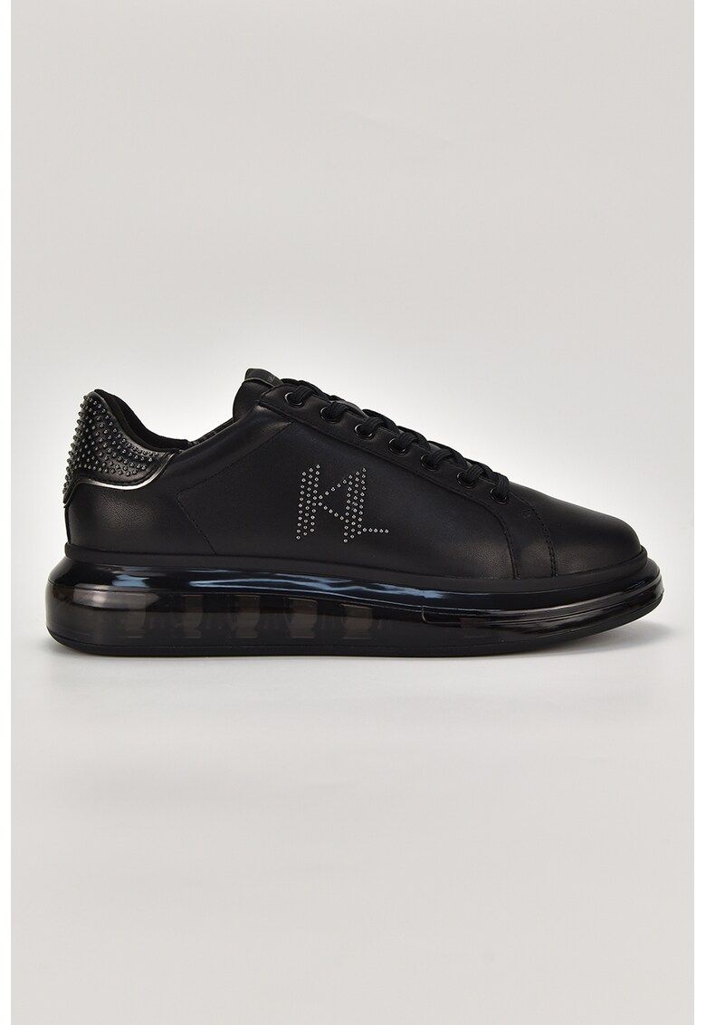 Pantofi sport din piele cu terminatie din material sintetic