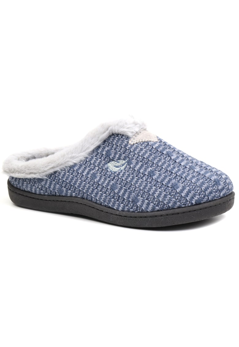 Papuci casa dama R12283 bleumarin