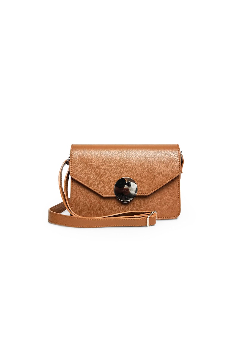 Geanta dama piele - Carmen - bizonat coniac - 22 x 10 x 15 cm