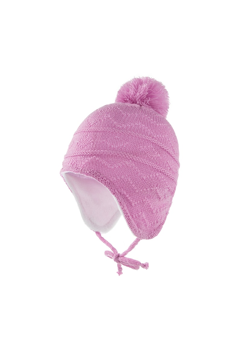 Caciula pentru copii - model cu prindere si pom pom - tematica playful kid - 6 luni – 3 ani - EFAYN