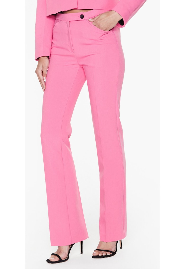 Pantaloni dama - 301724179 - Poliester - Roz