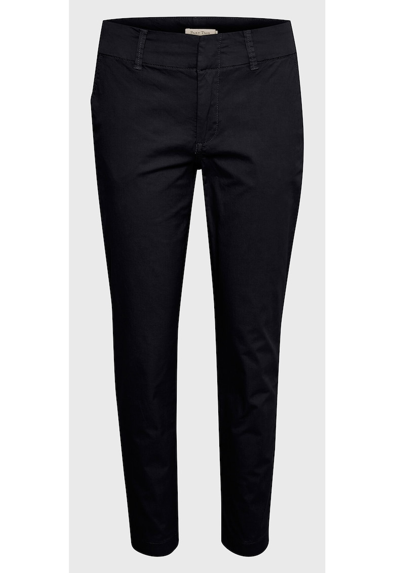 Pantaloni dama - 300754962 - Bumbac - Albastru marin - Bleumarin