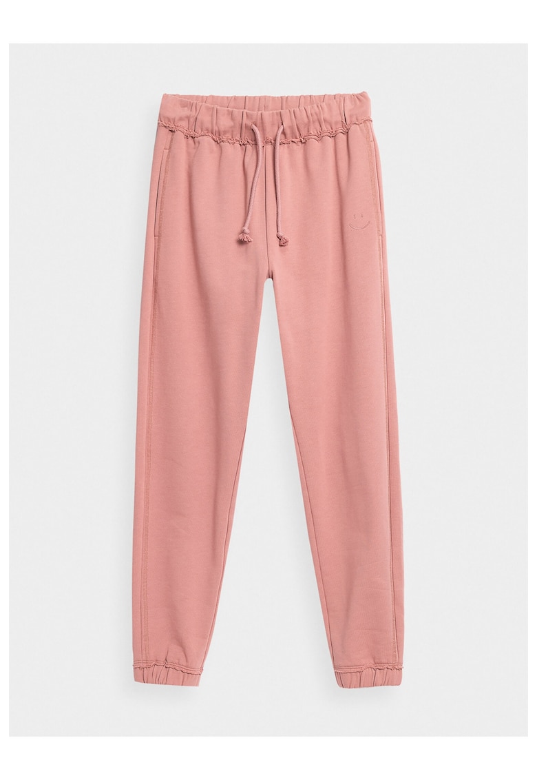 Pantaloni de trening dama - 302741434 - Bumbac - Roz - Roz