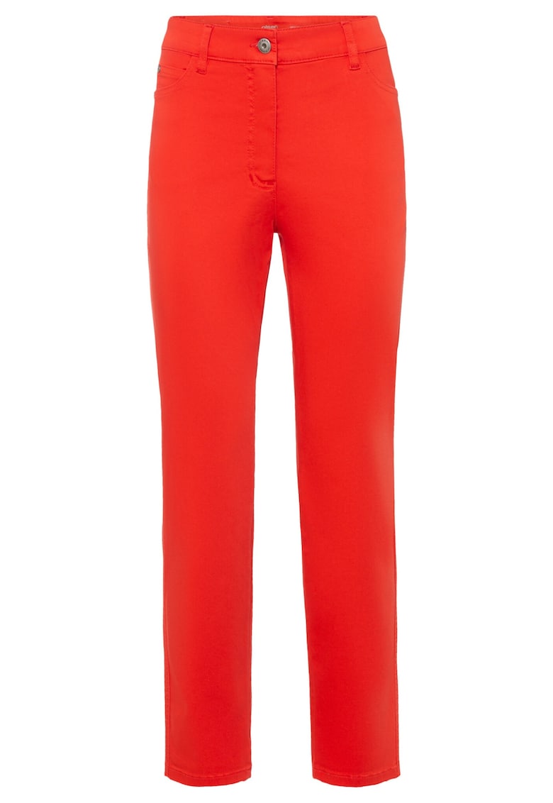 Pantaloni dama - 302484270 - Bumbac - Rosu