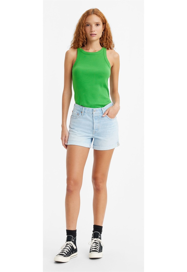 Pantaloni scurti dama -  301835134 - Bumbac - Albastru