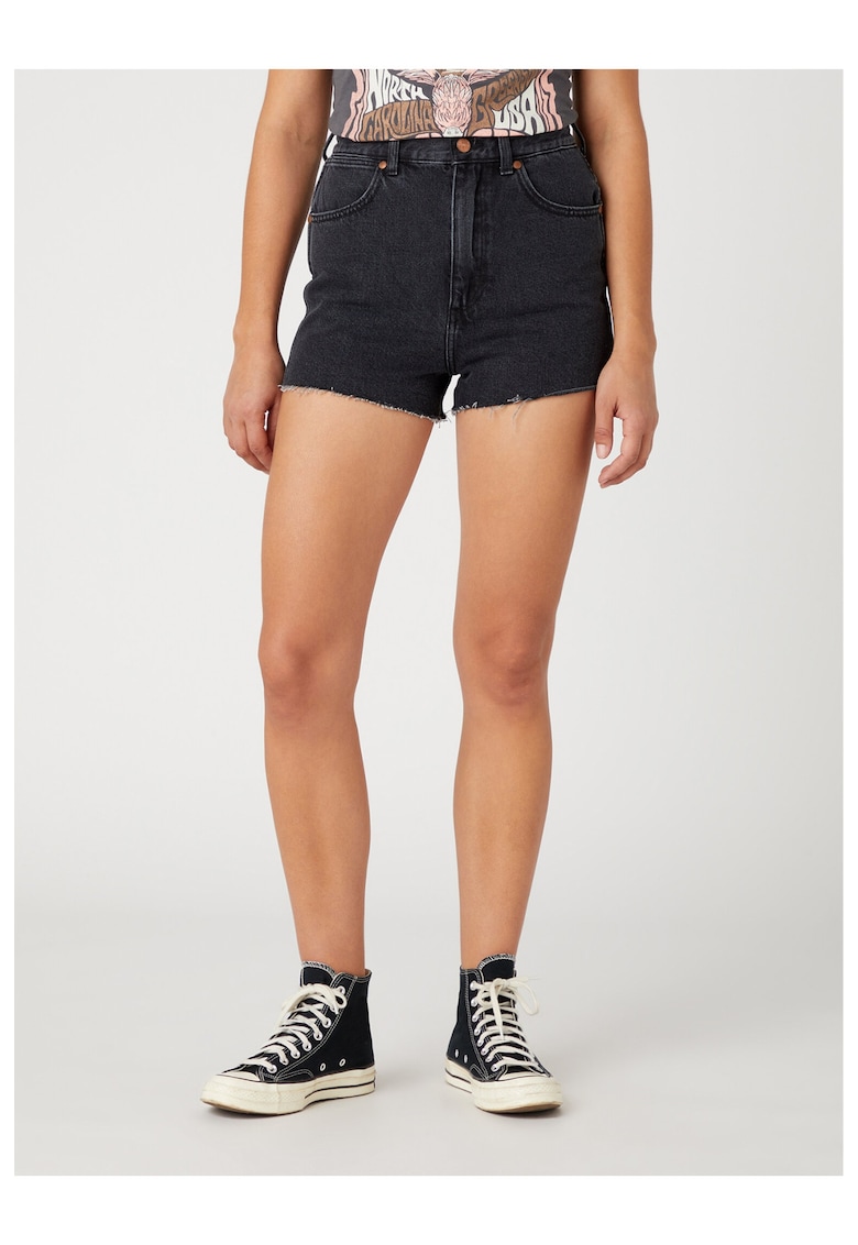 Pantaloni scurti dama - 302750030 - Bumbac - Negru - Negru