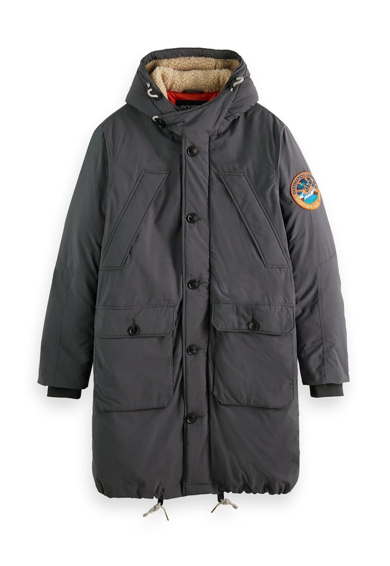 Geaca parka barbati - 300865101 - Bumbac/Poliester - Gri