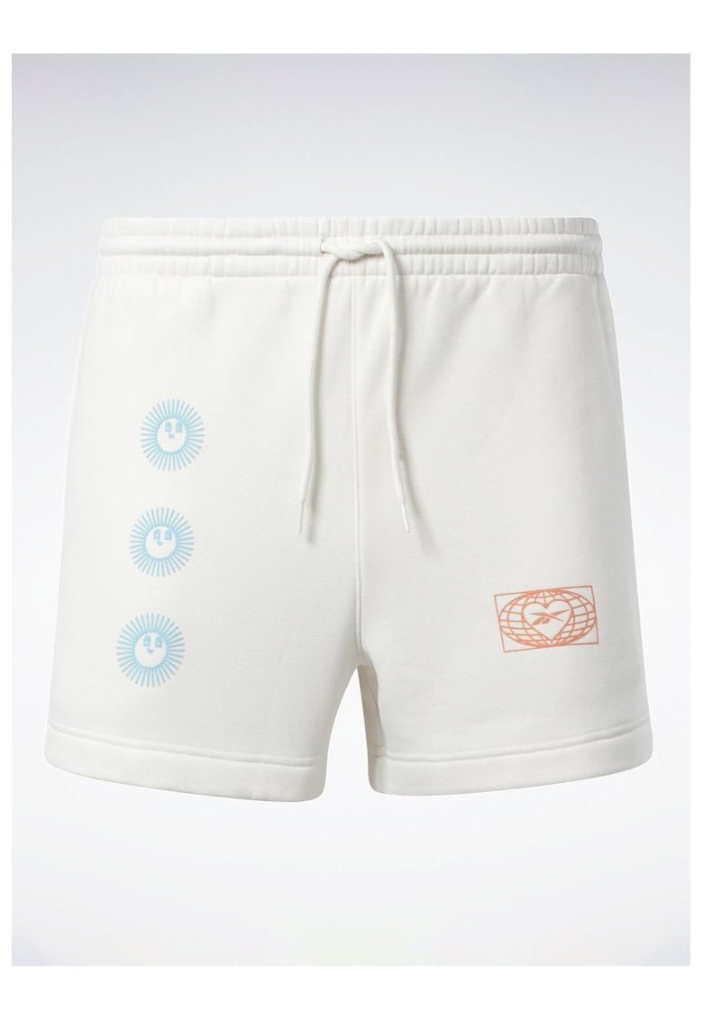 Pantaloni scurti unisex - Bumbac/Poliester - Alb - Alb