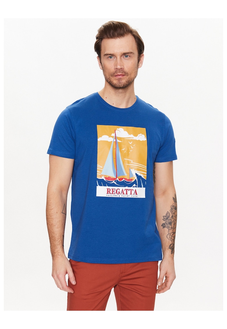 Tricou barbati - 302407569 - Bumbac - Albastru