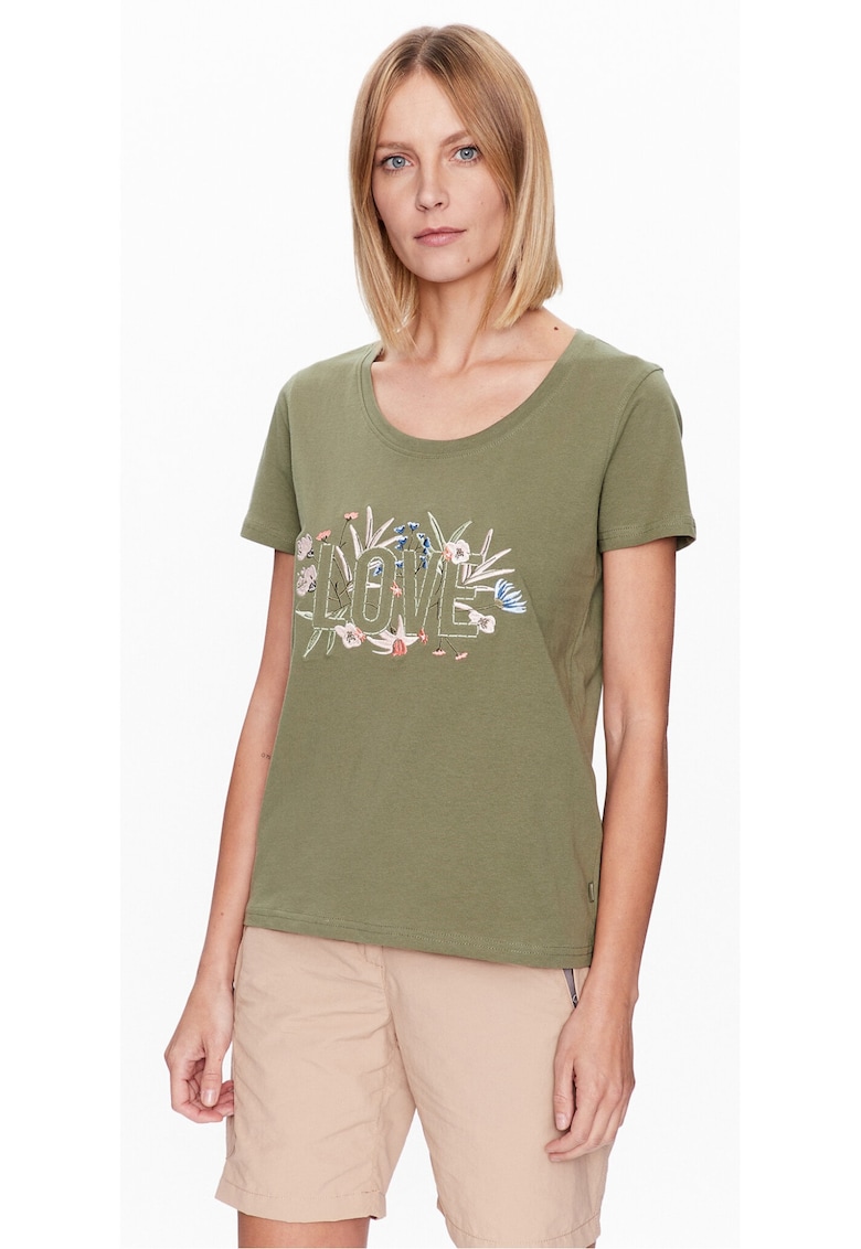 Tricou dama - 302415113 - Bumbac - Verde