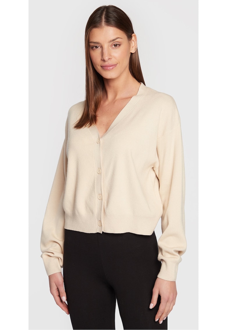 Cardigan dama - 0000301150367_XS - Viscoza/Poliester - Bej -