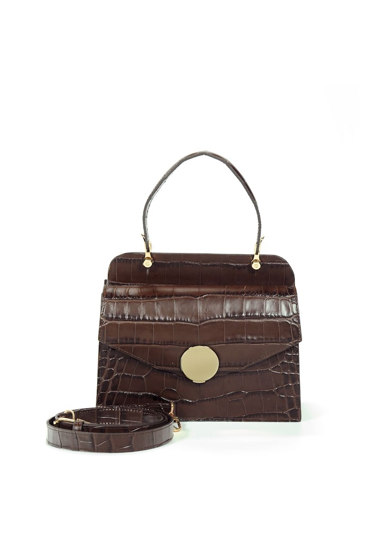 Geanta dama piele - Felicia - 26 x 12 x 20 - Maro