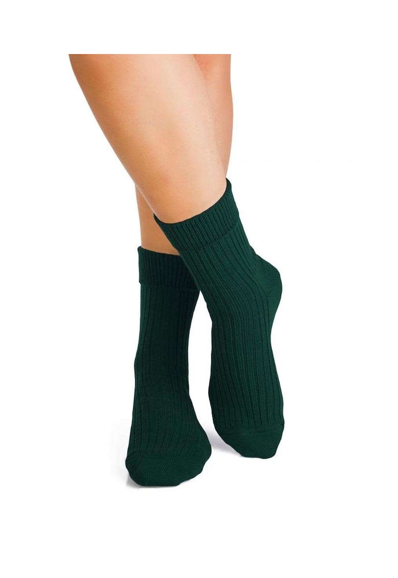 Sosete calduroase din lana merino Warm - Verde inchis