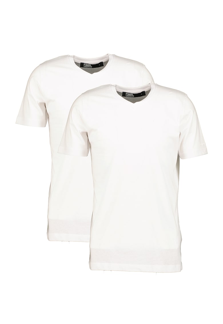 Set de tricouri cu decolteu in V - 2 piese