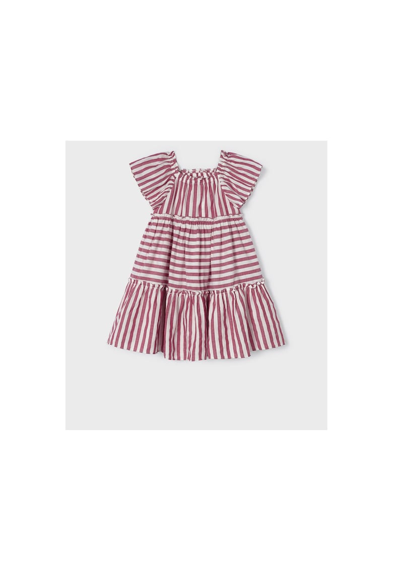 Rochie fete - 302078783 - Bumbac - Claret - Visiniu