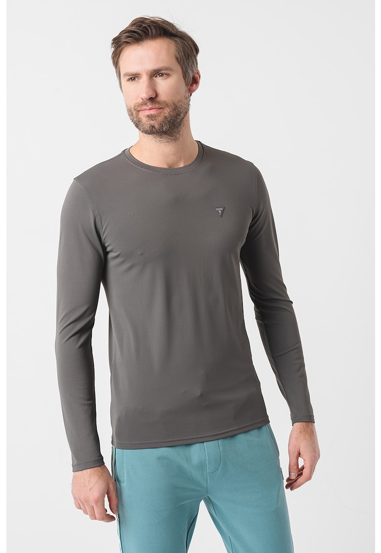 Bluza slim fit cu logo discret