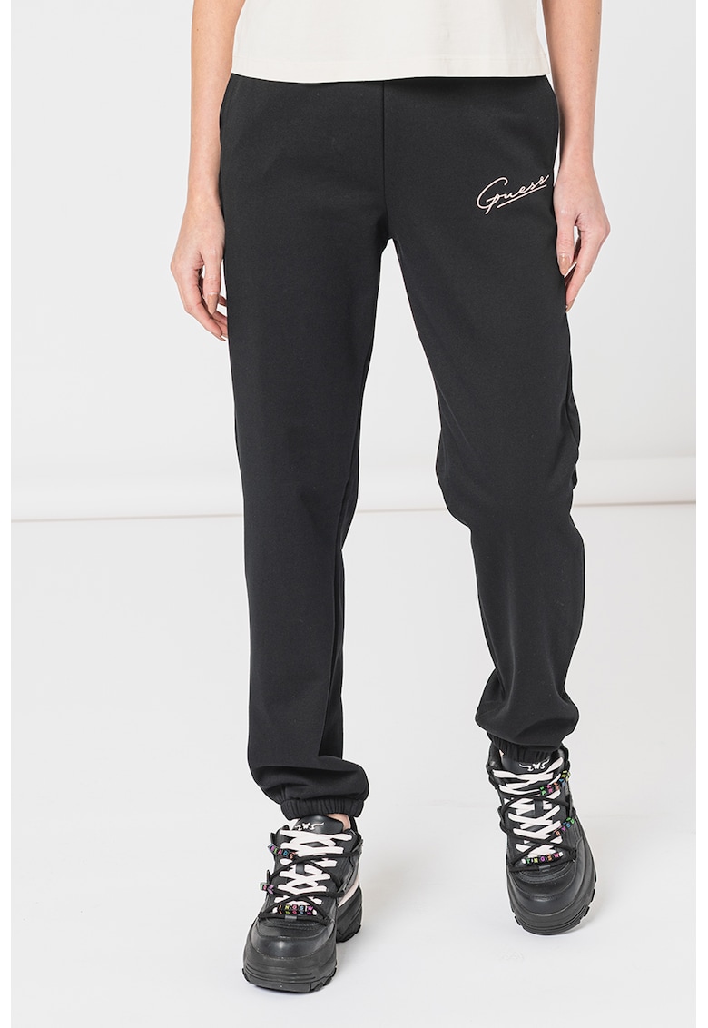 Pantaloni de trening cu logo - Negru