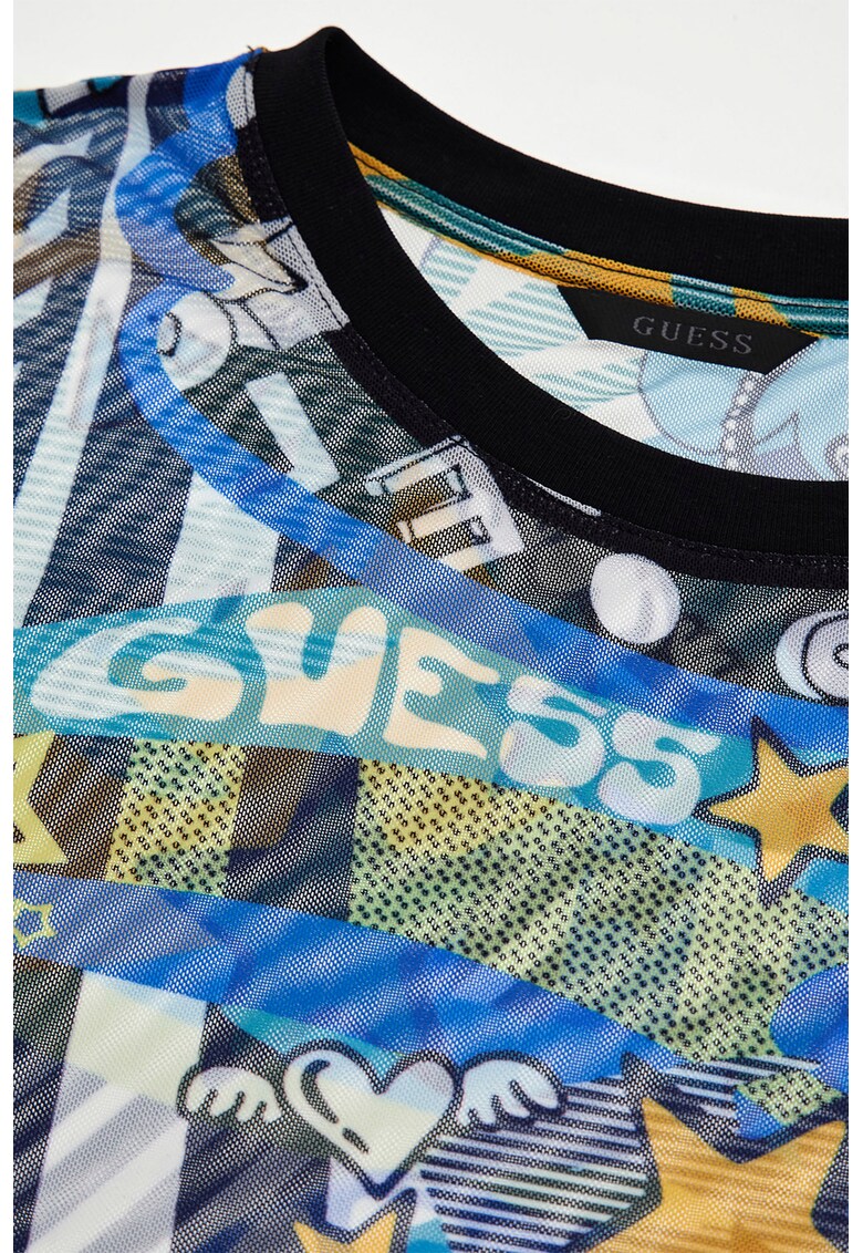 Bluza de plasa cu imprimeu grafic