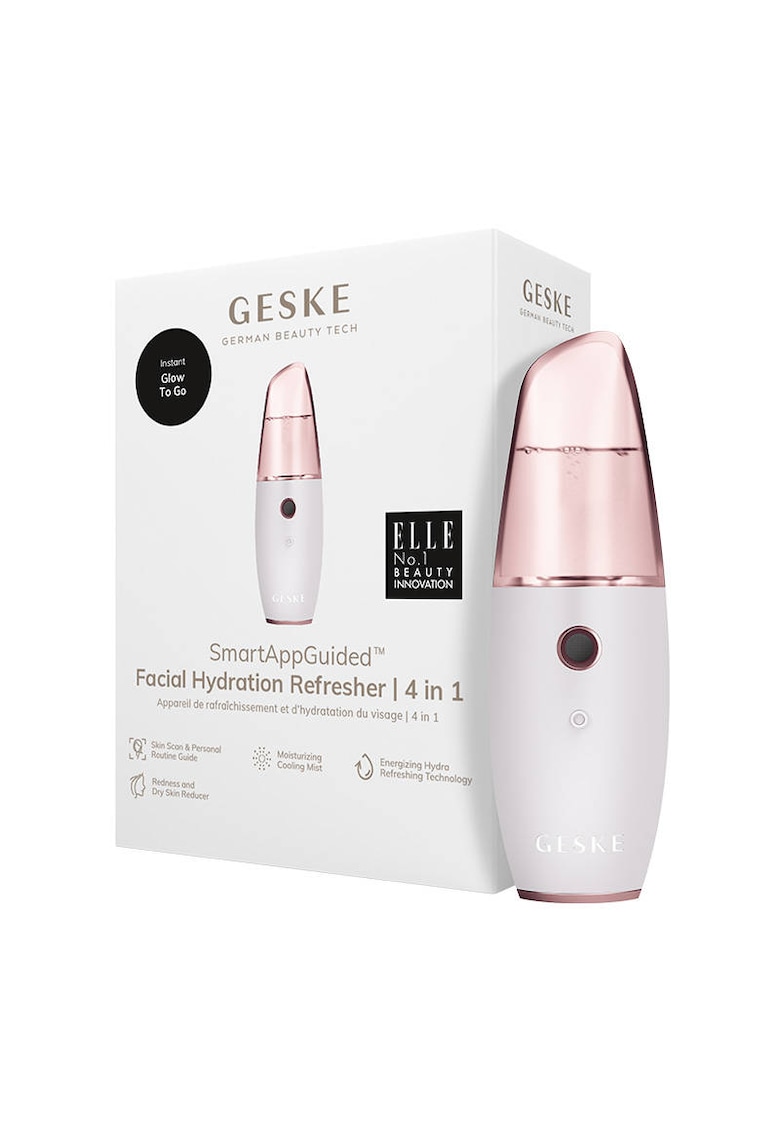 GK000059 Dispozitiv inteligent de hidratare faciala 4 in 1 - Alb perlat/Roz