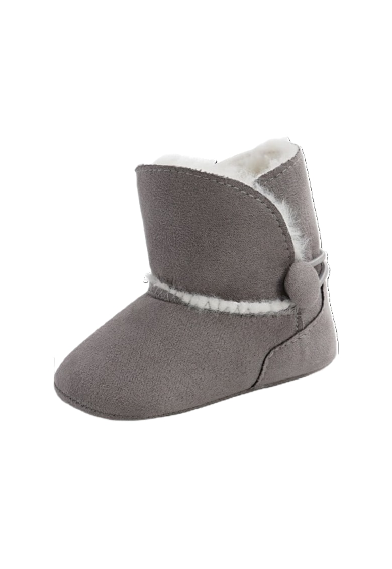 Cizme Cu Nasturel - Pentru Fetite - Peste glezna - Gri