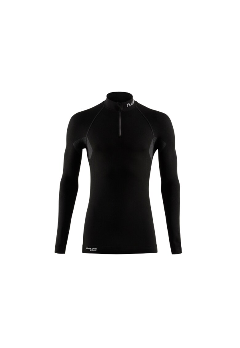 Tricou termic cu maneca lunga cu fermoar - Alaska - negru