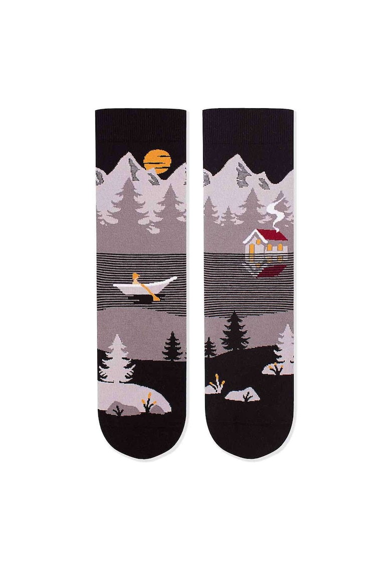 Sosete bumbac Arty Socks Peisaj Montan Gri Sosete bumbac Arty Socks Peisaj Montan Gri