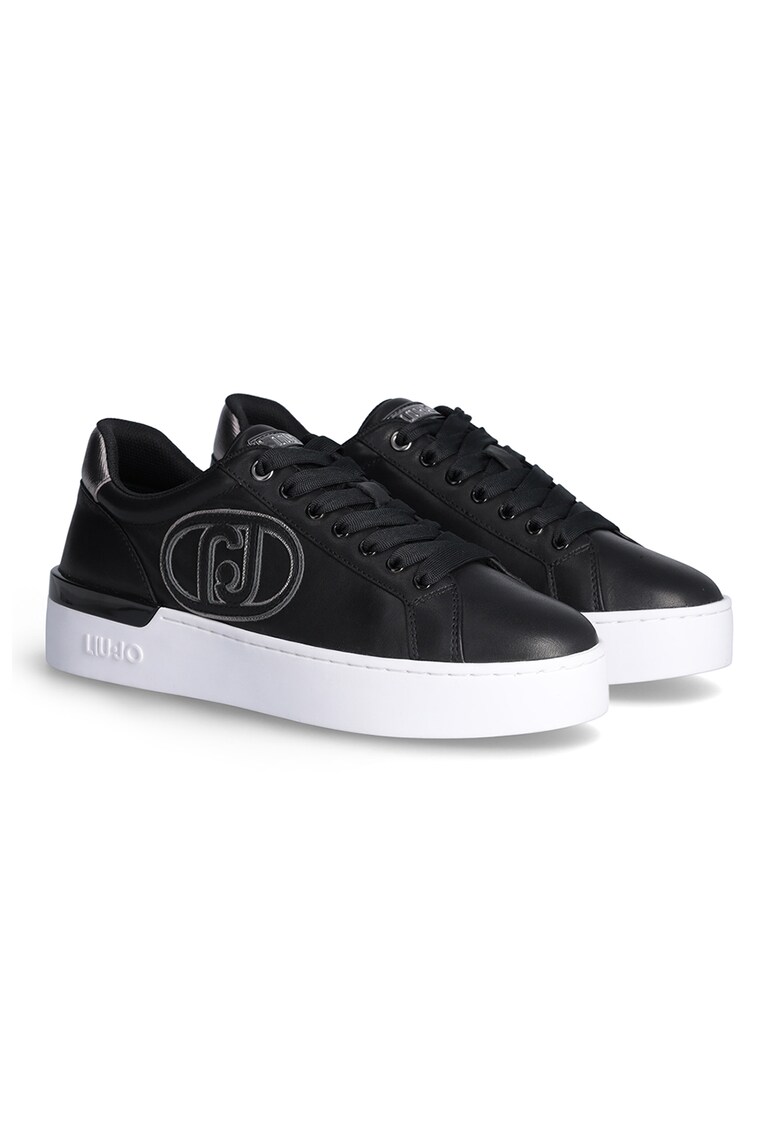 Pantofi sport de piele cu monograma Silvia