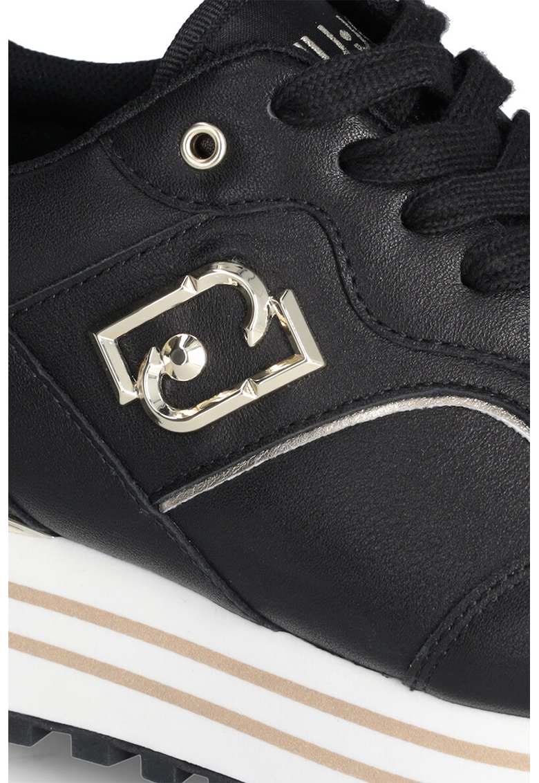 Pantofi sport cu segmente din piele