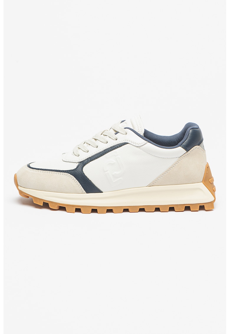 Pantofi sport cu varf rotund si model colorblock Running 01