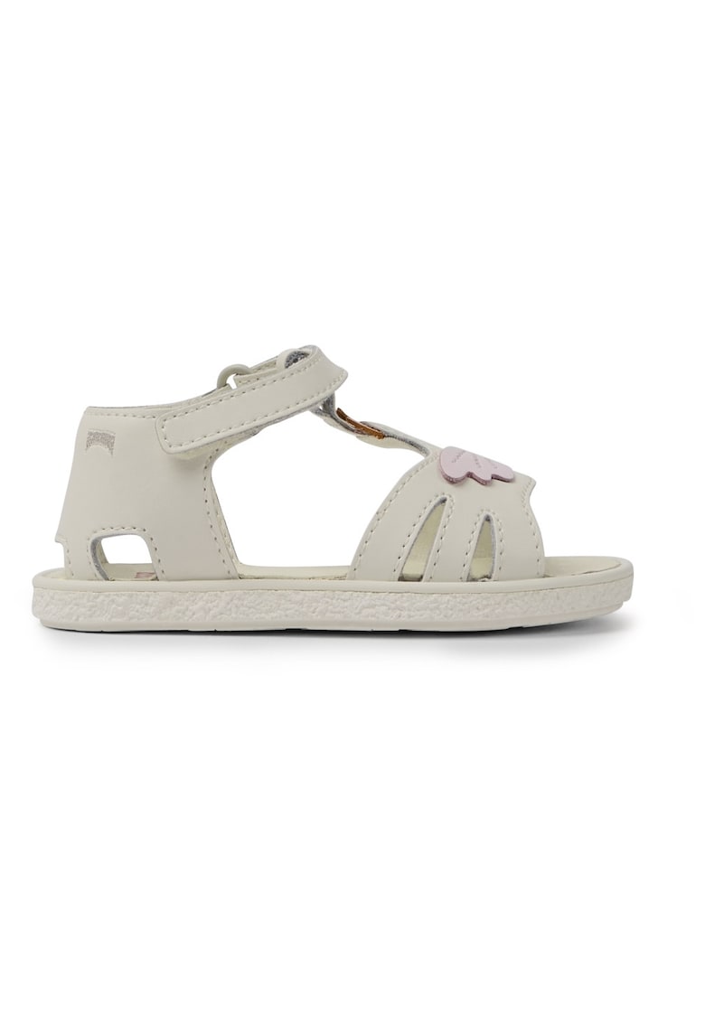 Sandale din piele cu inchidere velcro Miko 711 - Alb