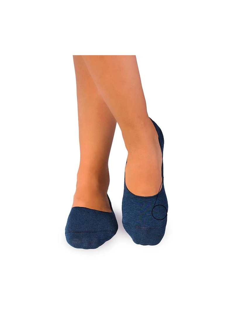 Sosete tip talpici din in si bumbac Albastru inchis