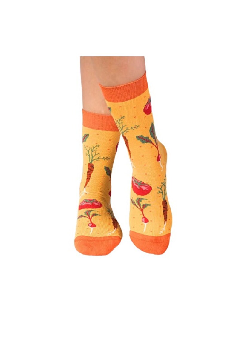 Sosete bumbac organic Fine Cotton Micul Gradinar Galben