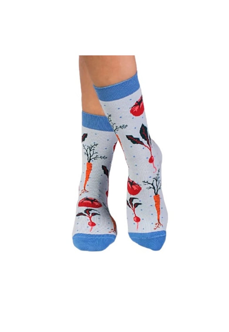 Sosete bumbac organic Fine Cotton Micul Gradinar Albastru palid