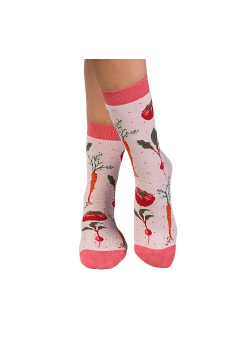 Sosete bumbac organic Fine Cotton Micul Gradinar Roz palid