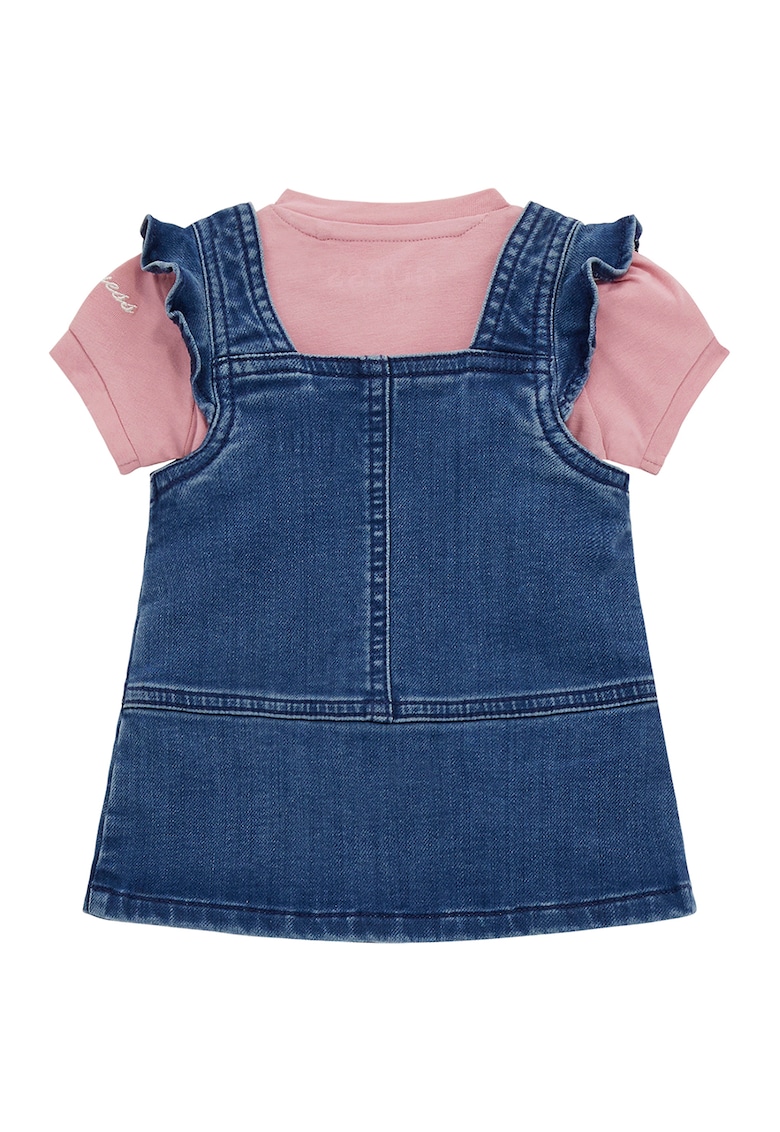 Set de sarafan de denim si body - 2 piese