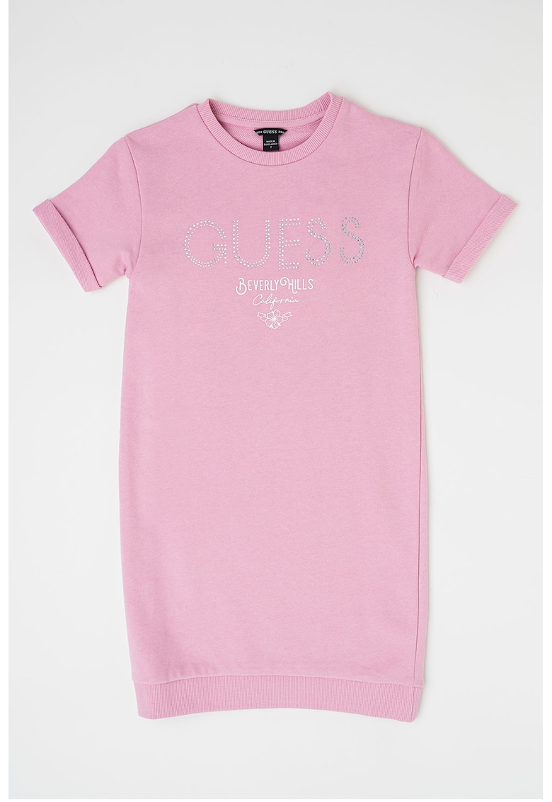 Rochie-tricou cu logo cu strasuri