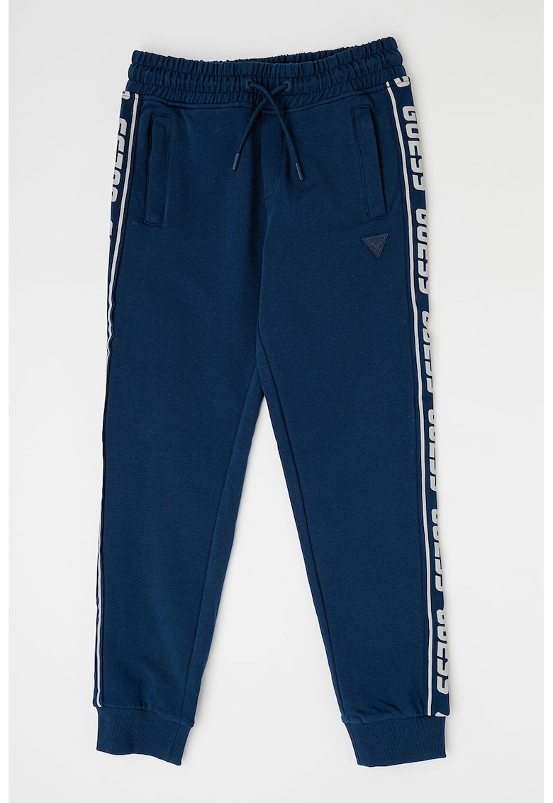 GUESS - Pantaloni de trening cu benzi logo laterale