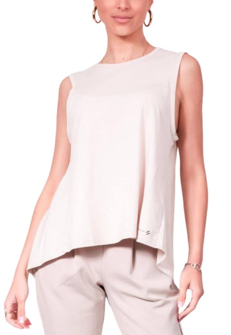 Tricou dama SUPERDRY Flex Loose - spate deschis - bej