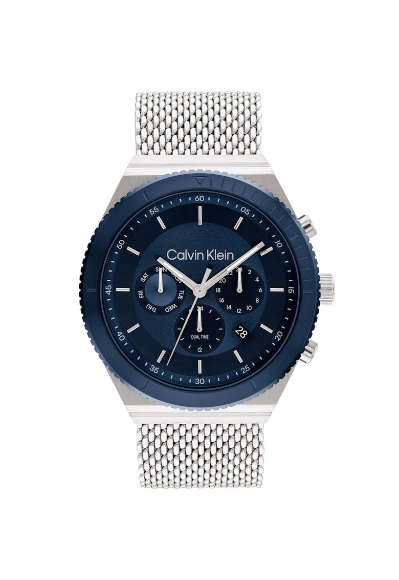 Ceas barbatesc 25200305 Quartz Argintiu - Albastru