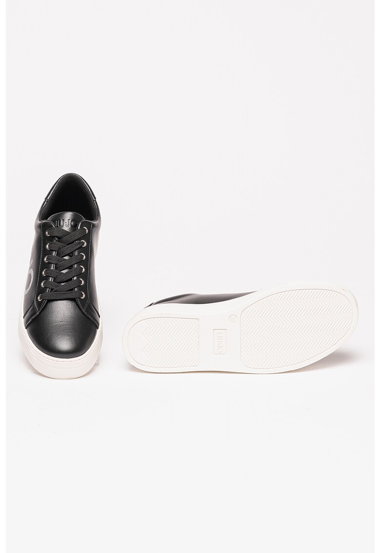 Pantofi sport din piele ecologica cu logo