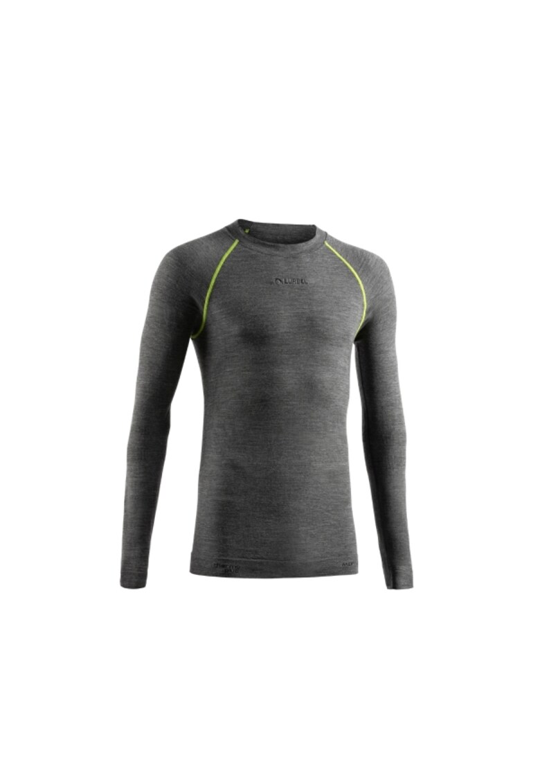 Tricou termic cu maneca lunga barbati - Merino - gri-verde