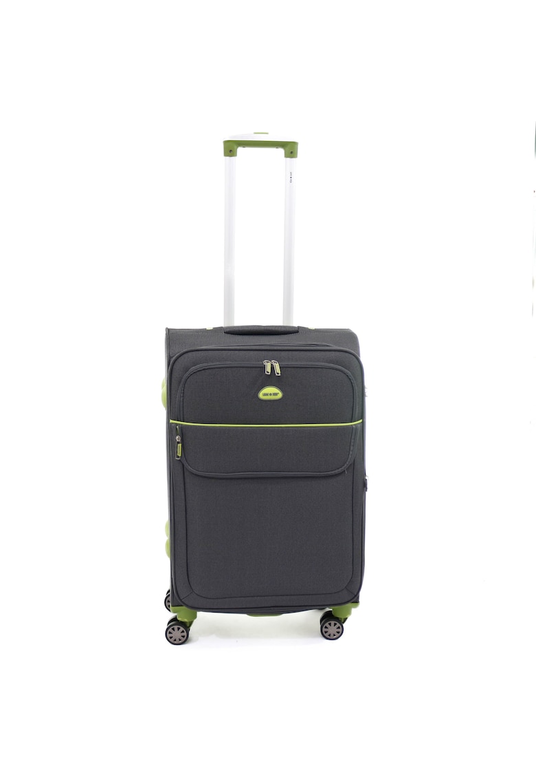 Troler Superlight 68x41x26 cm - 3.1 kg - expandabil 30% - gri / verde
