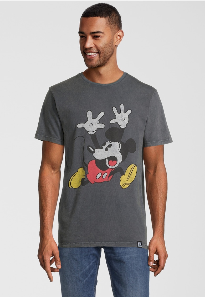 Tricou cu imprimeu decolorat Mickey Mouse