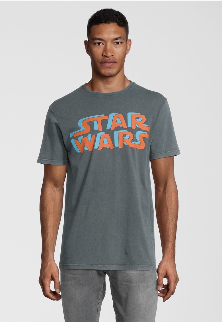 Tricou cu imprimeu contrastant Star Wars