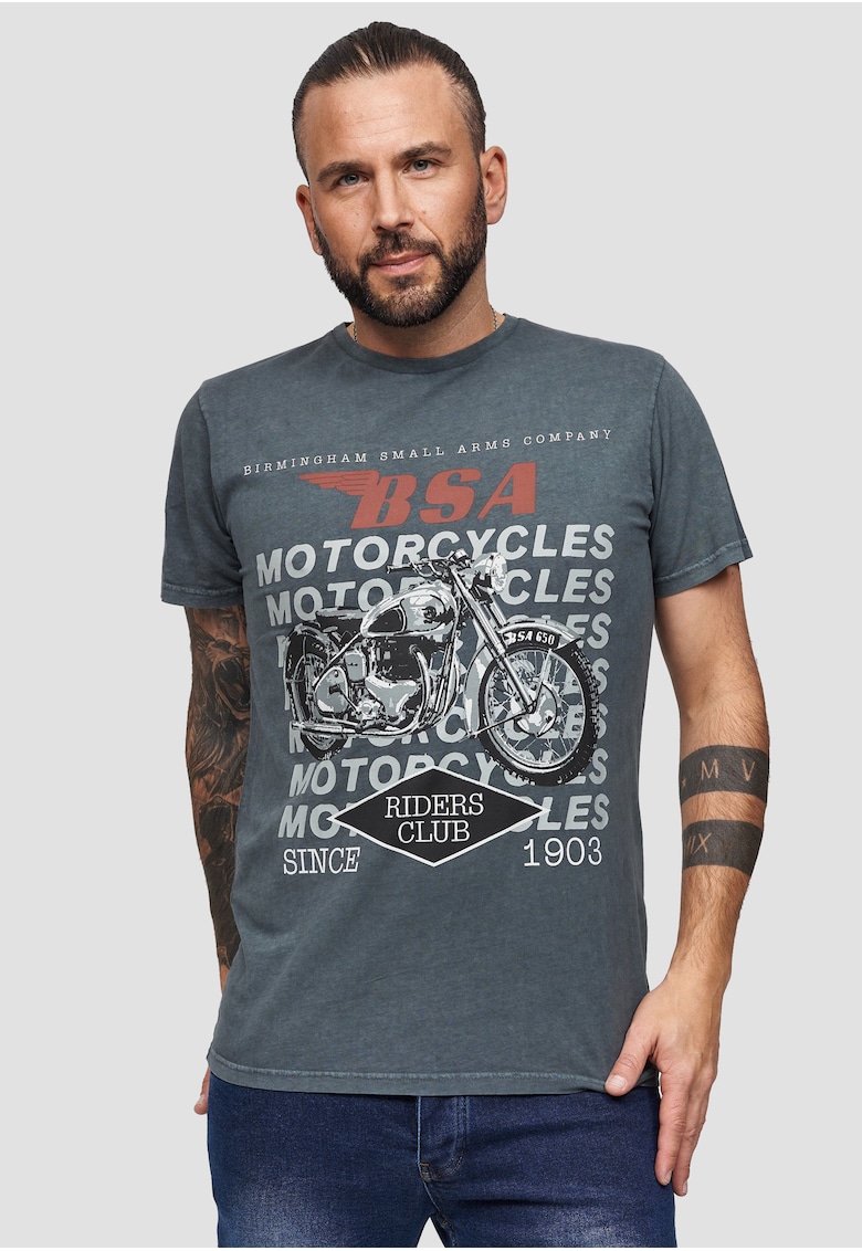 Tricou cu imprimeu grafic BSA Birmingham Motorcycles 3309